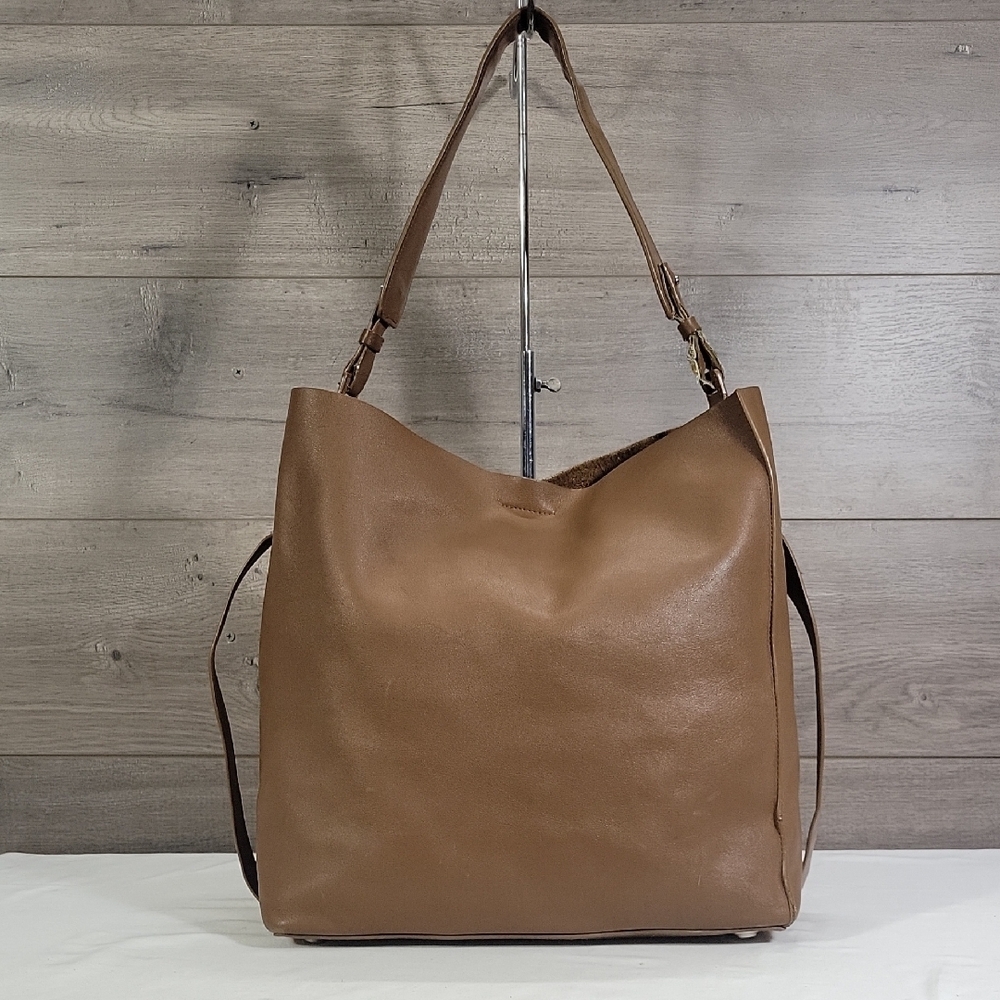 Large All Saints Brown Leather Tote Shoulder Bag